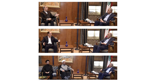 بري عرض مع أبو فاعور وبحسون والخفاف الأوضاع وملف النازحين