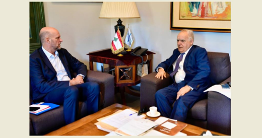 وزير الثقافة غسان سلامة بحث مع ممثل مفوضية اللاجئين أوضاع النازحين والتعاون لتأمين عودتهم