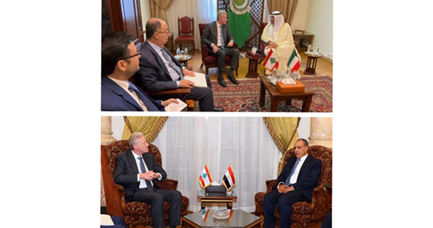 رجي يلتقي في القاهرة نظيريه الكويتي والمصري: الحل في أن يكون السلاح حصريا بيد الدولة