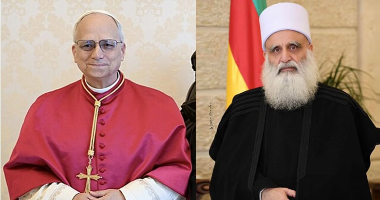 البابا لاون الرابع عشر لشيخ العقل: السلام هو الطريق الوحيد لضمان كرامة الشعوب وامنها