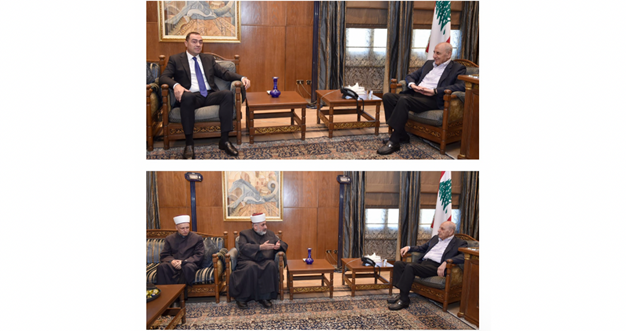 بري استقبل مدير المخابرات ورئيس المجلس الإسلامي العلوي قدور:الإلتزام بإتفاق الطائف السبيل لخلاص لبنان من أزماته