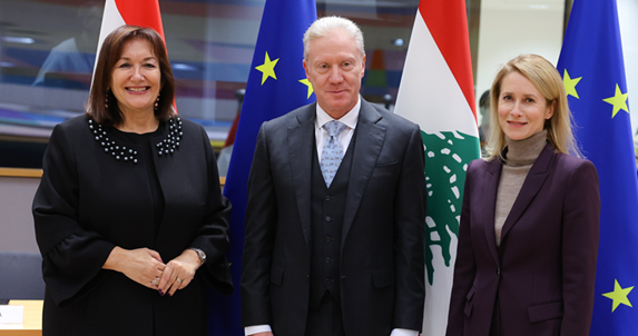 رجي التقى كالاس وسويتشا وماكنتي في بروكسل: تأكيد الدعم ألاوروبي للبنان فور تنفيذ الإصلاحات وتعزيز الاستقرار